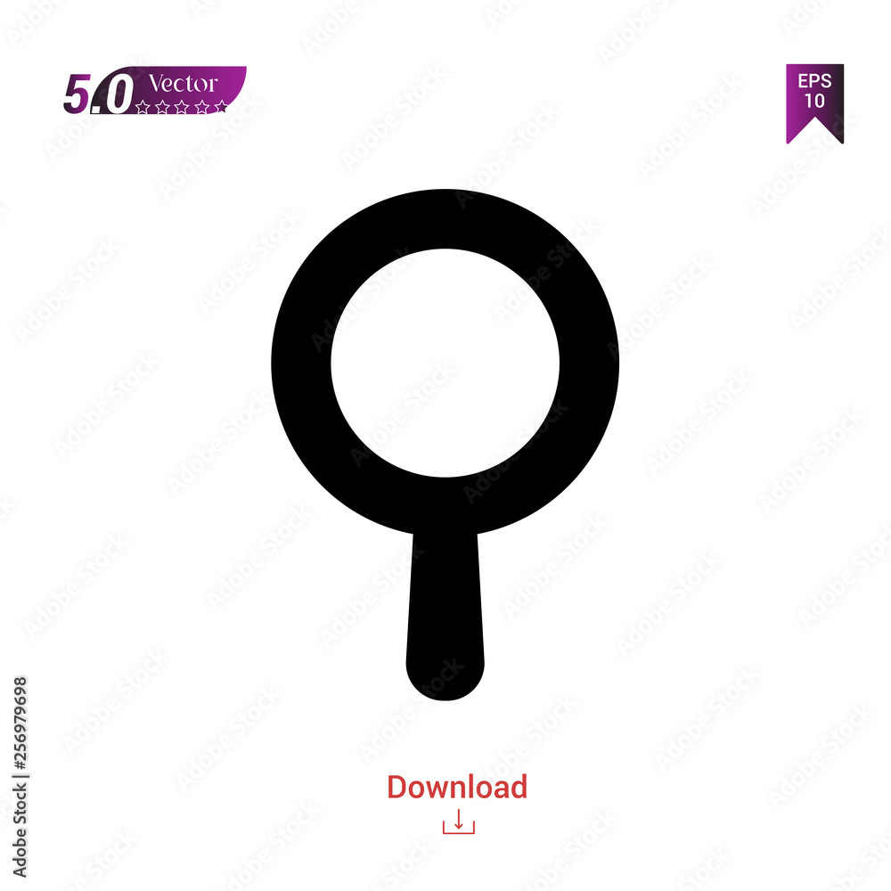 Poster outline black search icon. search icon vector isolated on white background. graphic design, mobile a