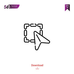 Outline selection icon. selection icon vector isolated on white background.selection-and-cursors. Graphic design, mobile application, icons 2019 year, user interface. Editable stroke. EPS10 format