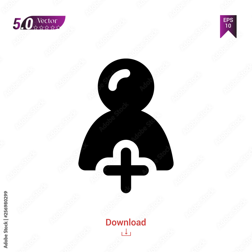 Poster outline black user icon. user icon vector isolated on white background. graphic design, mobile appli