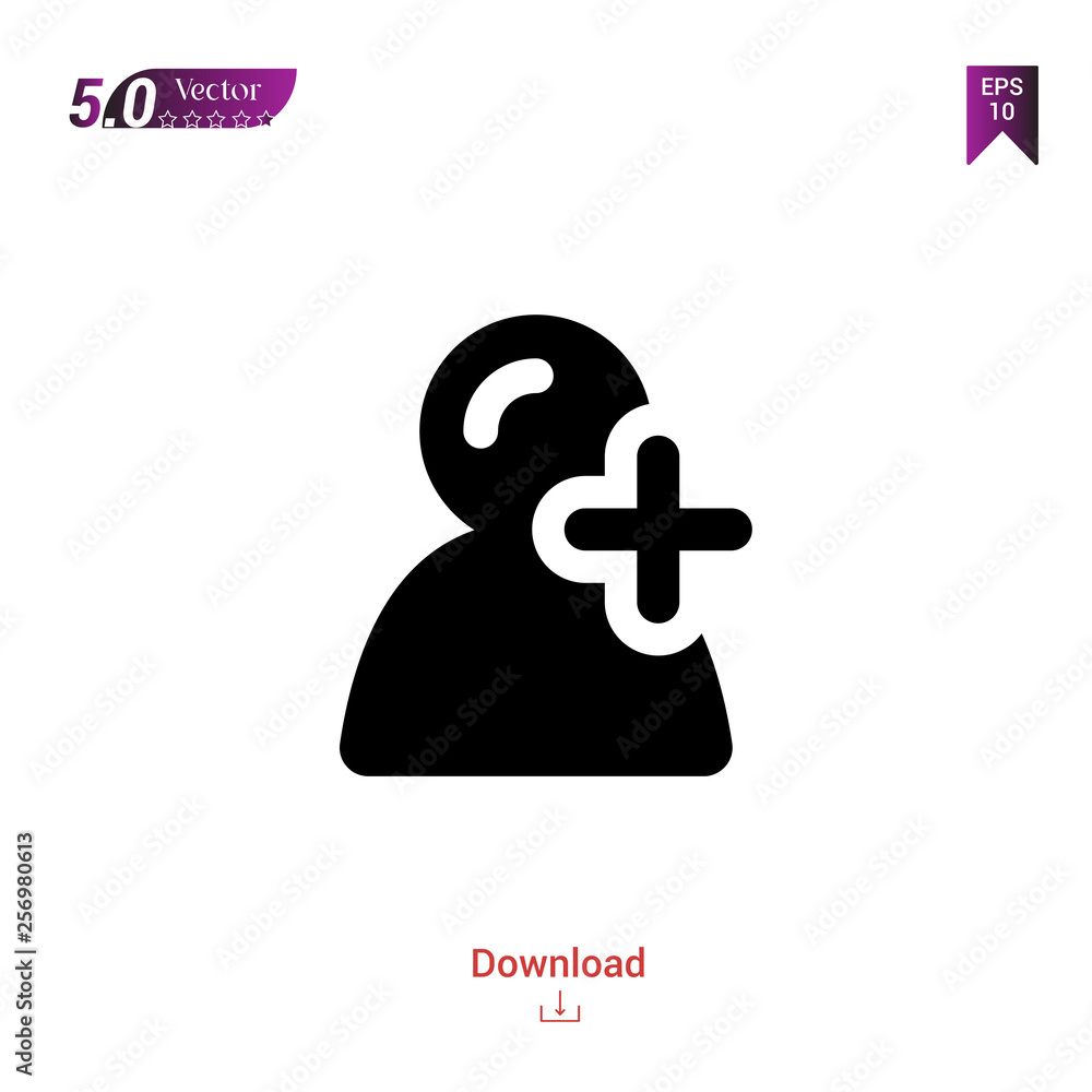 Poster outline black user icon. user icon vector isolated on white background. graphic design, mobile appli
