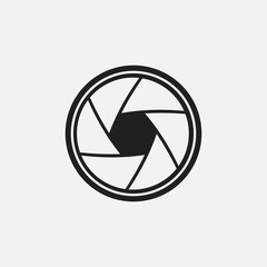 Vector illustration of camera shutter, isolated on white background