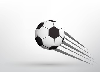 Fototapeta premium flying soccer ball