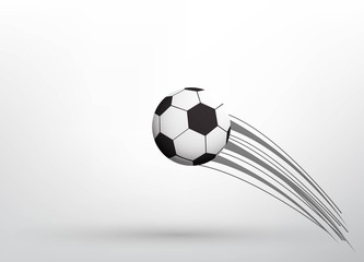 Naklejka premium flying soccer ball