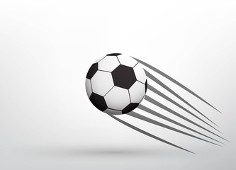 Obraz premium flying soccer ball