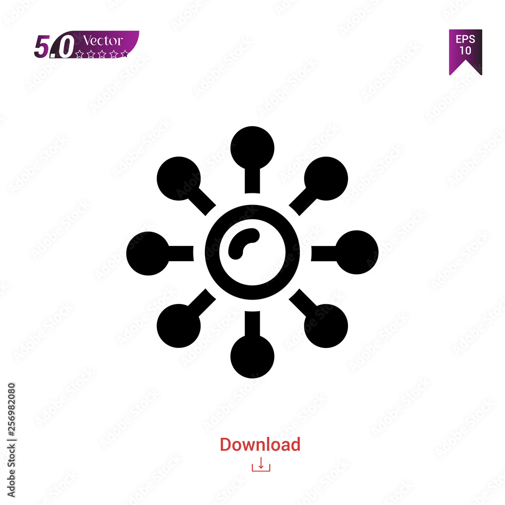 Poster outline black networking icon. idea icon vector isolated on white background. graphic design, mobile