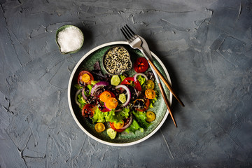 Organic vegetable salad