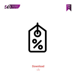 Outline tag icon. tag icon vector isolated on white background.shopping. Graphic design, mobile application, icons 2019 year, user interface. Editable stroke. EPS10 format