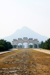stone archway building landscape, China