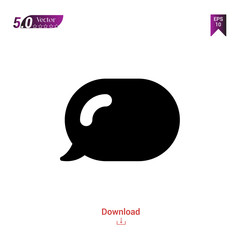 Outline black speech-bubble icon. speech-bubble icon vector isolated on white background. Graphic design, mobile application, icons 2019 year, user interface. Editable stroke. EPS 10 format