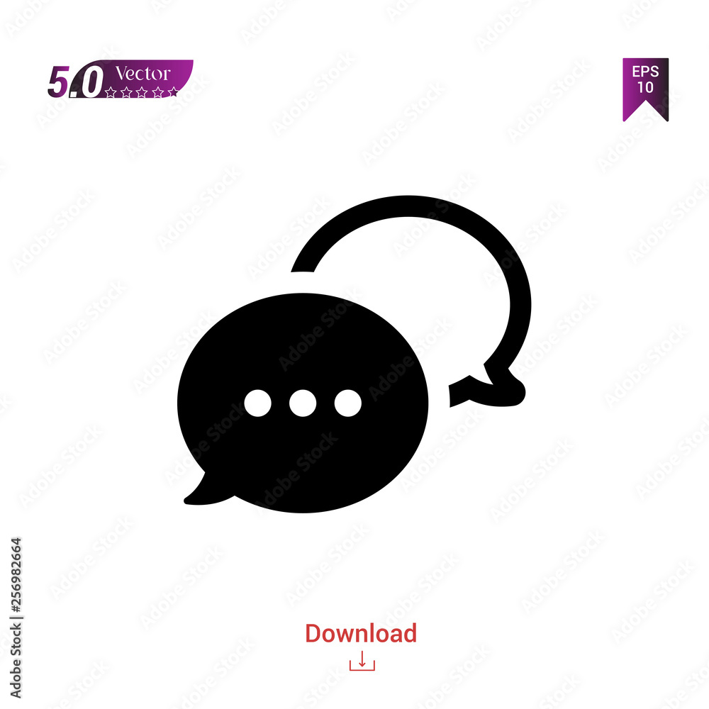 Poster outline black speech-bubble icon. speech-bubble icon vector isolated on white background. graphic de