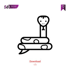 Outline snake icon. snake icon vector isolated on white background. forest-animals. Graphic design, mobile application, icons 2019 year, user interface. Editable stroke. EPS10 format