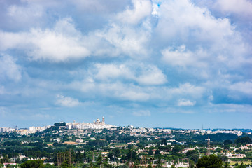 Locorotondo and the Itria valley. Between white houses and Trulli. Puglia, Italy