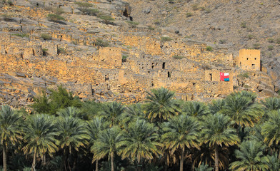 Fototapeta na wymiar Oman: Wadi Ghul mit Ruinen