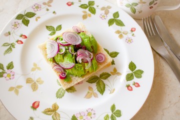 オープンサンドイッチ