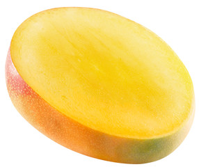 Fototapeta na wymiar mango slices isolated on a white background
