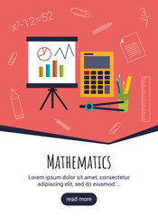 Science mathematics template design. Concept vector illustration