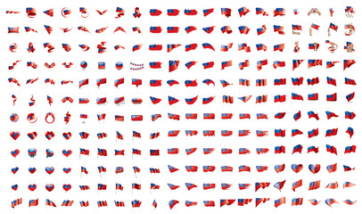 very big collection of vector flags of the Samoa