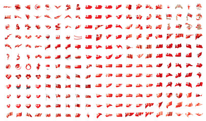 very big collection of vector flags of the Tonga