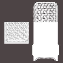 Laser cut envelope template for invitation wedding card