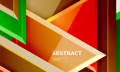 Tech futuristic geometric 3d shapes, minimal abstract background