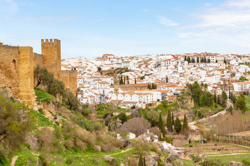 Fototapeta na wymiar Panoramic of Ronda with the walls