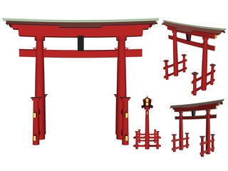 Japanese gate posts