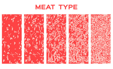 5 beef grade type with juicy fat . premium - Vector