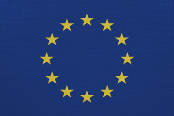 Europe EU flag on canvas