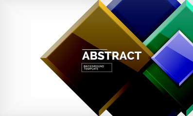 Geometric abstract background, modern square design