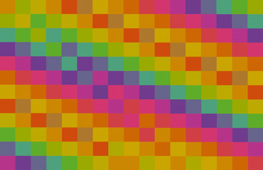 mosaic colorful square abstract background contrast blocks pink yellow green violet red canvas row pattern base