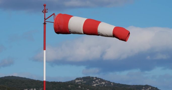 Windsock waving in the wind