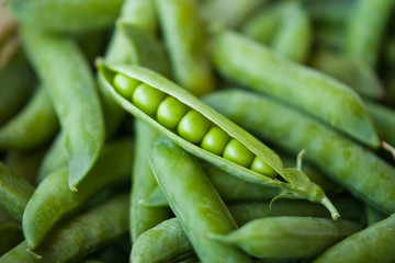 Fresh peas background