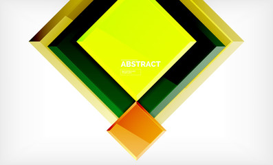 Geometric abstract background, modern square design