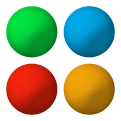 Set of color round buttons. Vector illustration.
