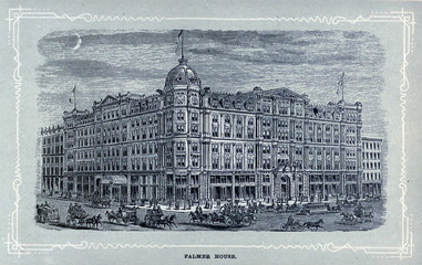 City of Chicago. Engraving illustration