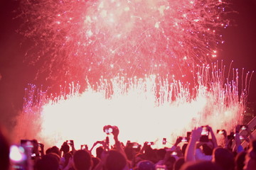 シンガポールでの新年の打つ上げ大会