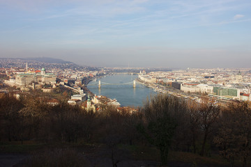 Fototapeta na wymiar View of the Danube, Budaesht, Hungary