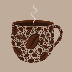 Stylized coffee cup.