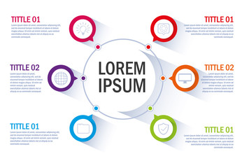 infographic with business icons