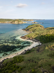 An aerial view from Marese Hills sunset point in Lombok, Indonesia