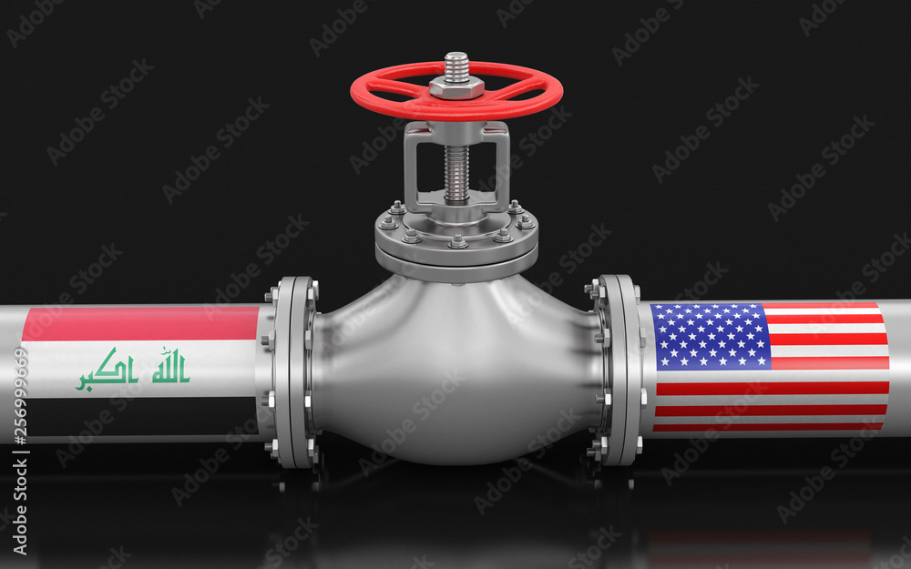 Poster pipeline with flags. image with clipping path
