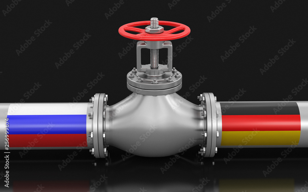 Poster pipeline with flags. image with clipping path