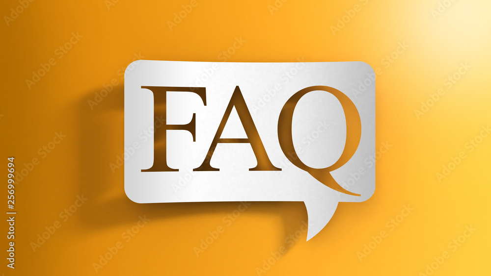 Poster speech bubble with faq