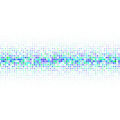 Ornament from blue and green points on white background