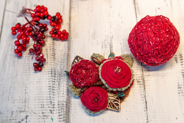 a skein of thread and bobbin