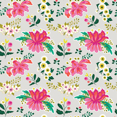 Nice light floral pattern with pink roses