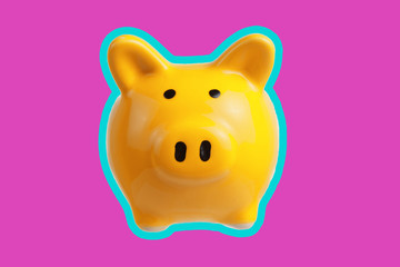 piggy bank on background