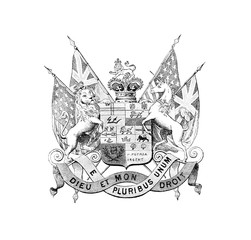 Philadelphia city. Engraving illustration