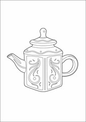 Drawing of a teapot