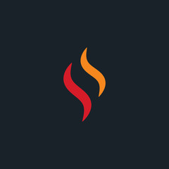 Flame symbol vector illustration